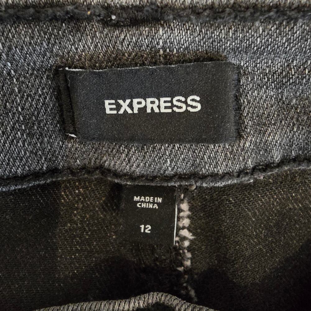 Express Jeans Lightweight Stretch Bootcut Women’s Black Wash - Picture 2 of 6
